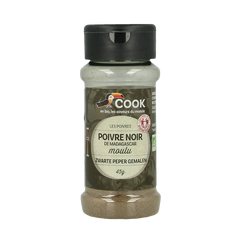 Cook Zwarte peper gemalen bio 45 Gram