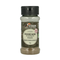 Cook Zwarte peper gemalen bio 45.00 Gram