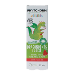 Phytonorm Dragondent tandpasta kind aardbei 50 Milliliter
