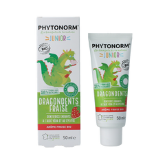 Phytonorm Dragondent tandpasta kind aardbei 50 Milliliter