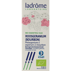 Ladrome Roos geranium olie bio 10.00 Milliliter