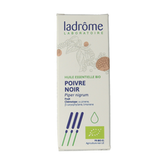 Ladrome Zwarte peper olie bio 10.00 Milliliter