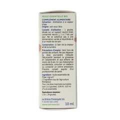 Ladrome Zwarte peper olie bio 10.00 Milliliter