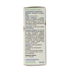 Ladrome Zwarte peper olie bio 10 Milliliter