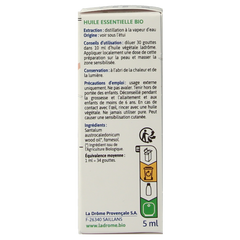 Ladrome Sandelhout olie bio 5 Milliliter