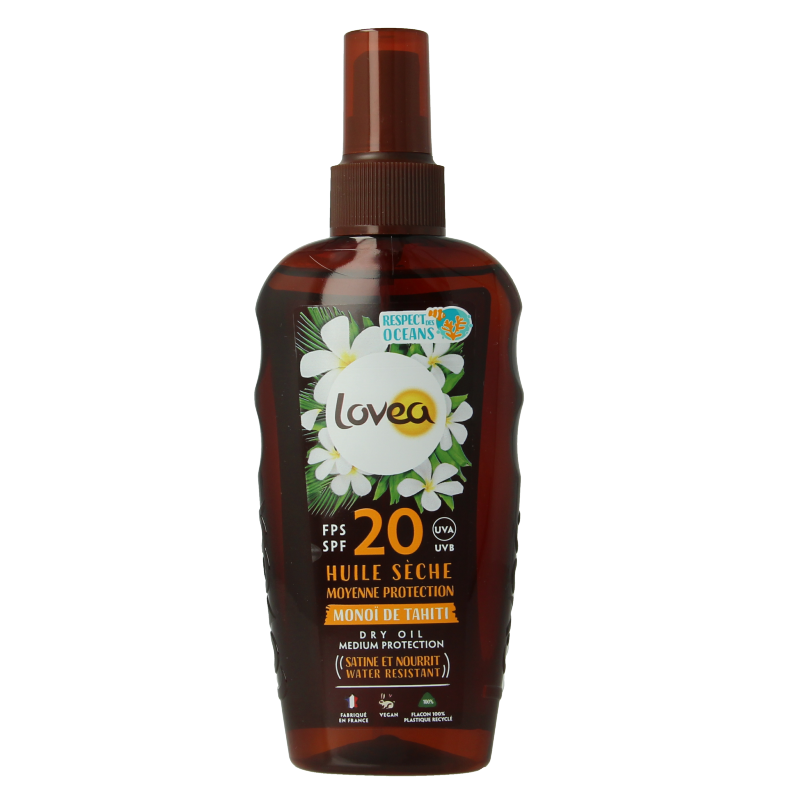 Lovea Dry oil medium protection tahiti monoi SPF20 150 Milliliter