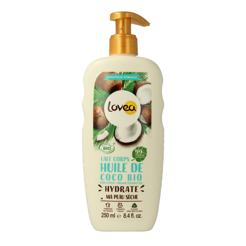 Lovea Bodylotion organic coconut oil for dry skin 250 Milliliter