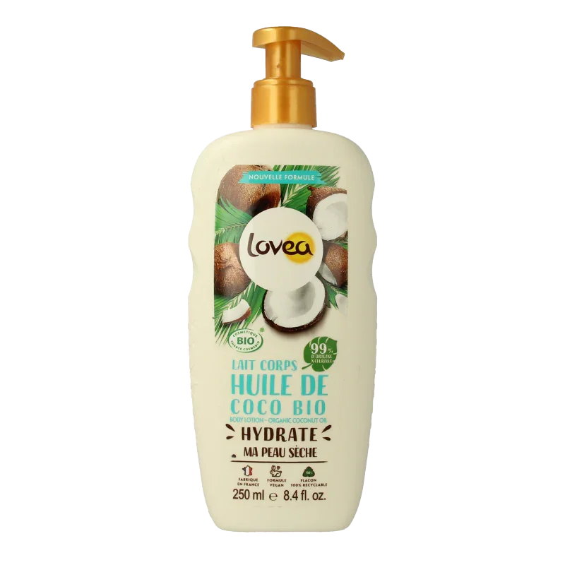 Lovea Bodylotion organic coconut oil for dry skin 250 Milliliter
