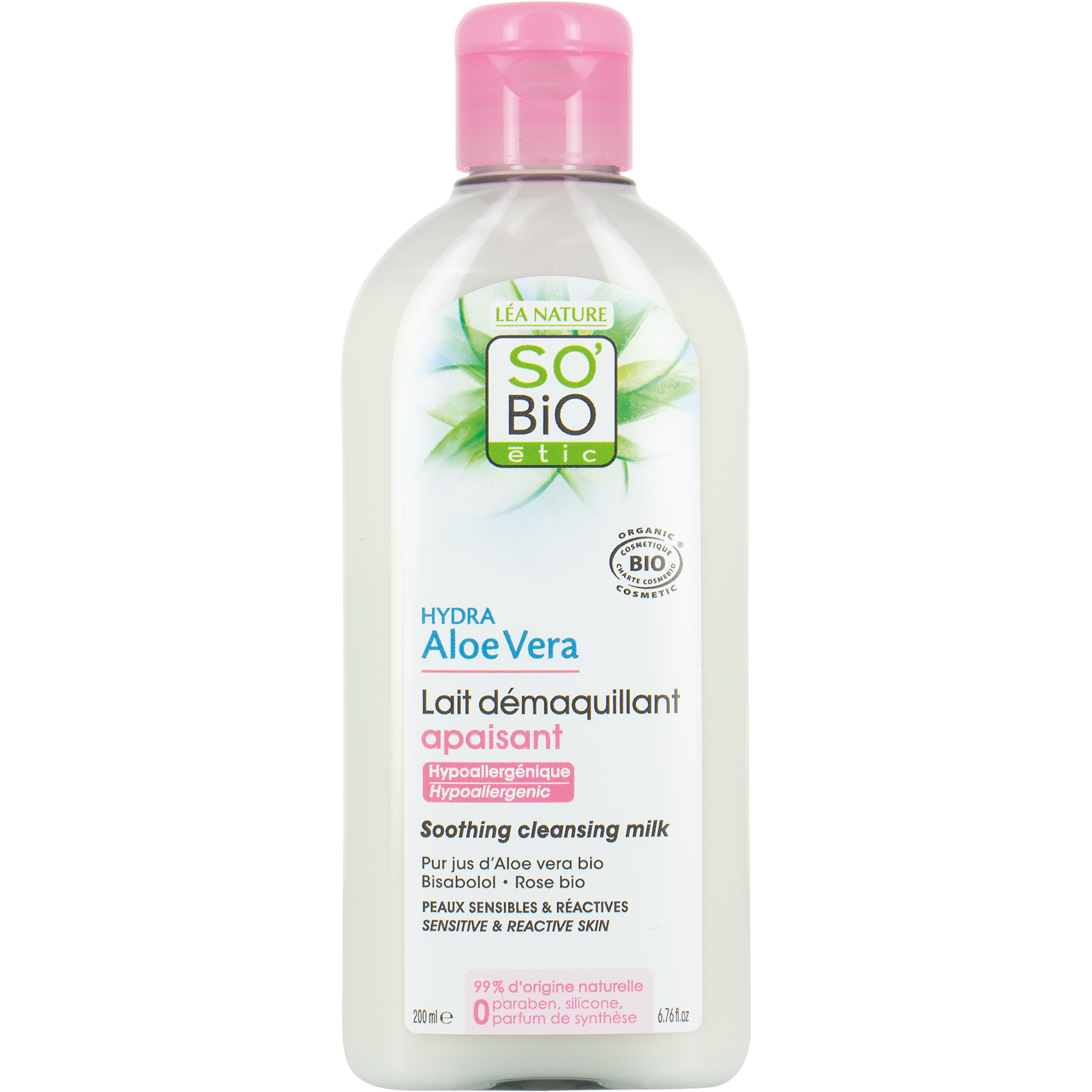 So Bio Etic Aloe vera cleansing milk 200 Milliliter