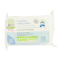 So Bio Etic Baby wipes micellair 70 Stuks