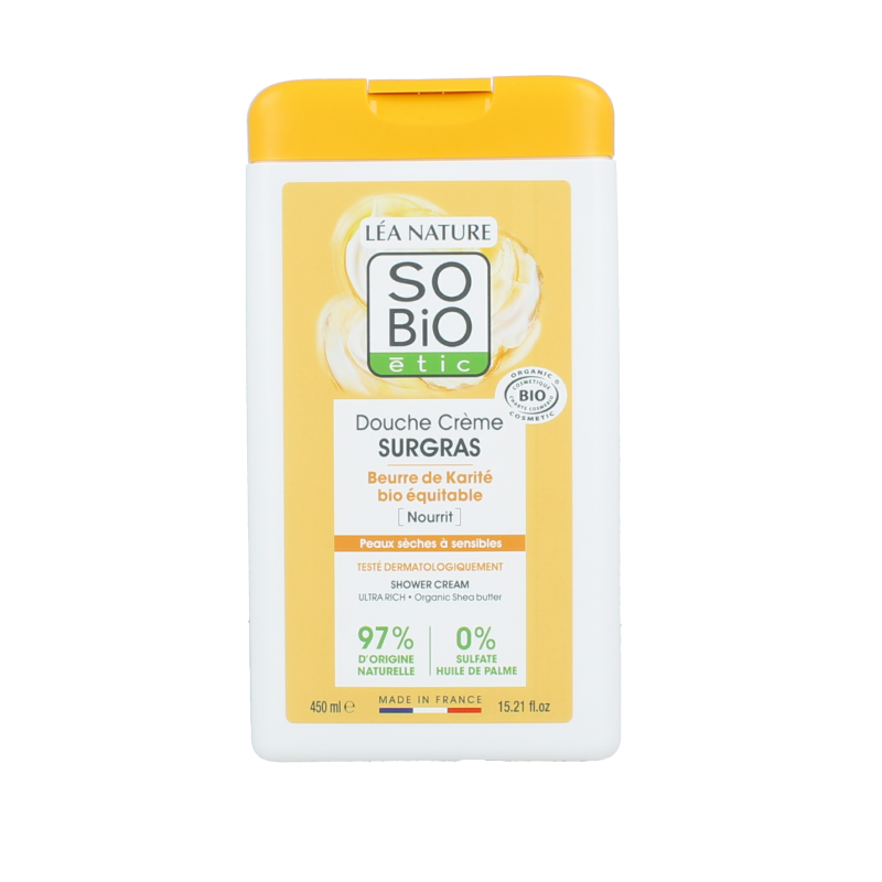 So Bio Etic Showercream ultra rich shea butter 450 Milliliter