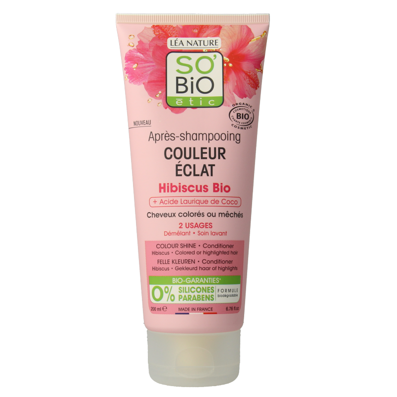So Bio Etic Conditioner colour & shine hibiscus 200 Milliliter