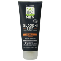 So Bio Etic Showergel for men 3 in 1 cedar 200 Milliliter