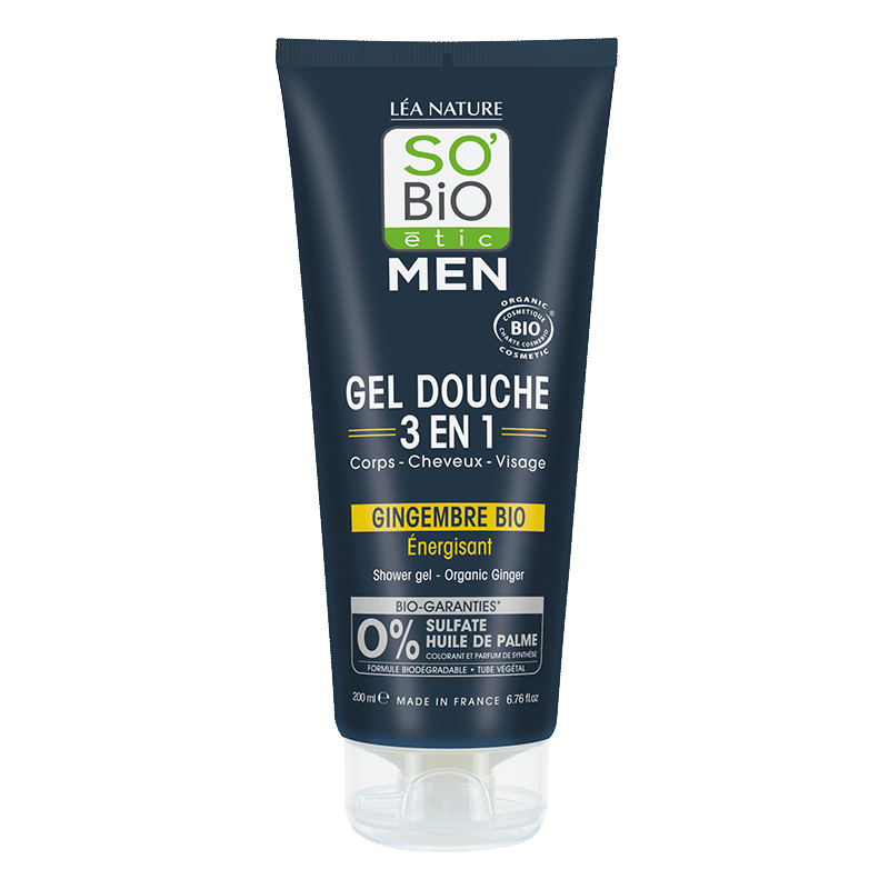 So Bio Etic Showergel for men 3-in-1 ginger 200 Milliliter