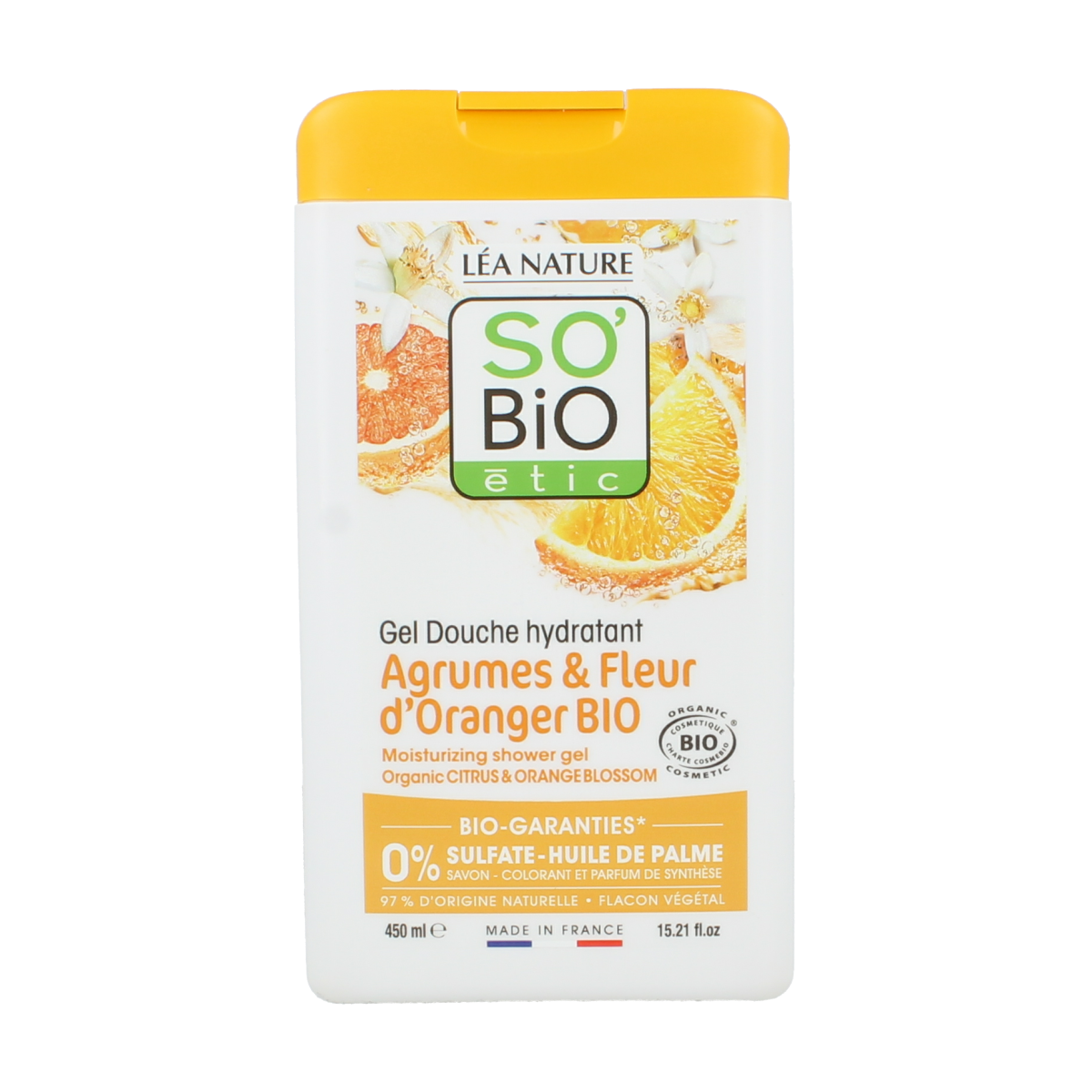 So Bio Etic Showergel citroen orange blossom 450.00 Milliliter