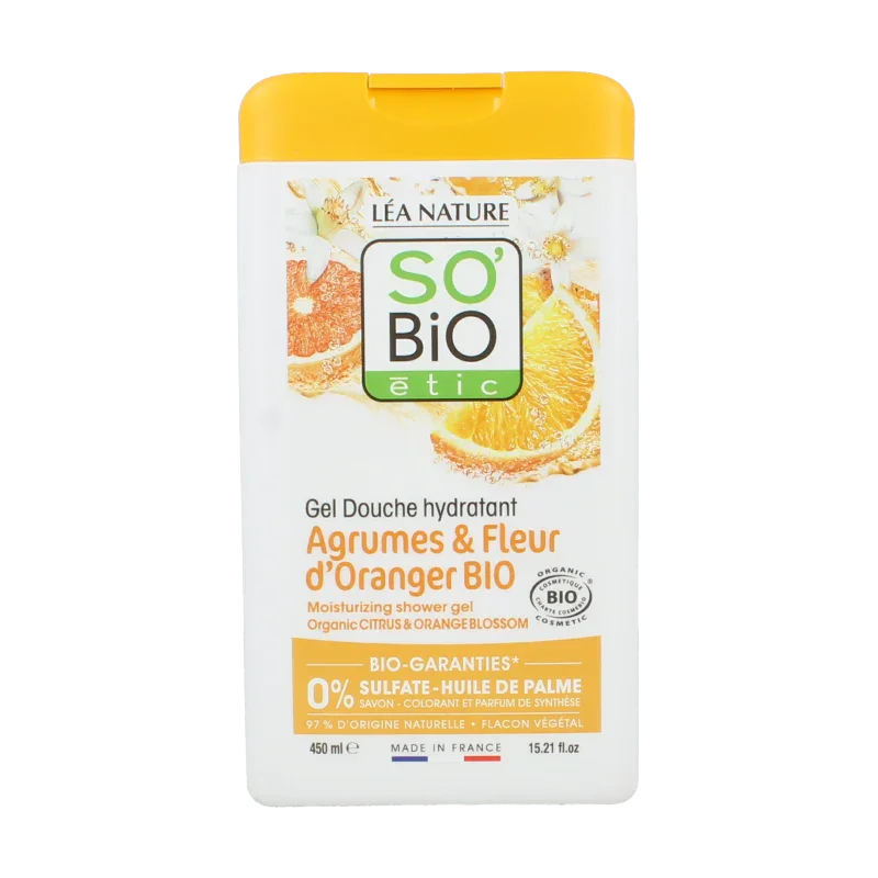 So Bio Etic Showergel citroen orange blossom 450 Milliliter