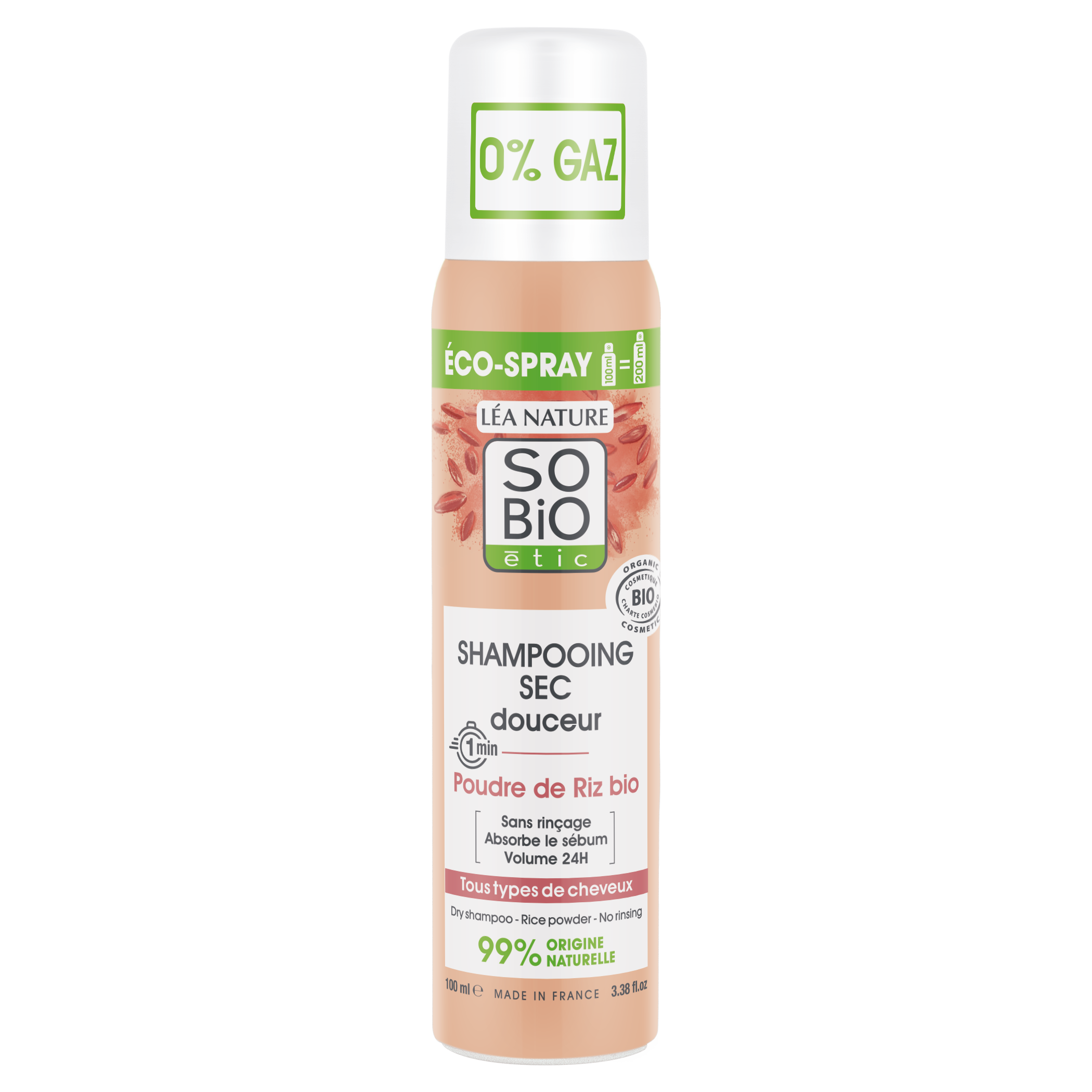 So Bio Etic Softening dry shampoo rice power 100.00 Milliliter