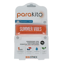 Parakito Anti mug armband volwassenen oranje 1 Stuks