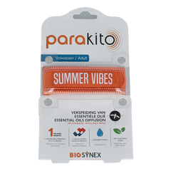 Parakito Anti mug armband volwassenen oranje 1.00 Stuks