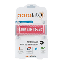 Parakito Anti mug armband volwassenen fuchsia 1 Stuks