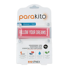 Parakito Anti mug armband volwassenen fuchsia 1 Stuks