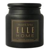 Elle Home Wood en tonka candle jar 350 Gram