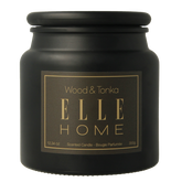 Elle Home Wood en tonka candle jar 350 Gram