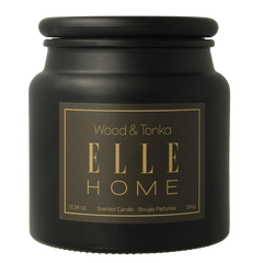 Elle Home Wood en tonka candle jar 350 Gram