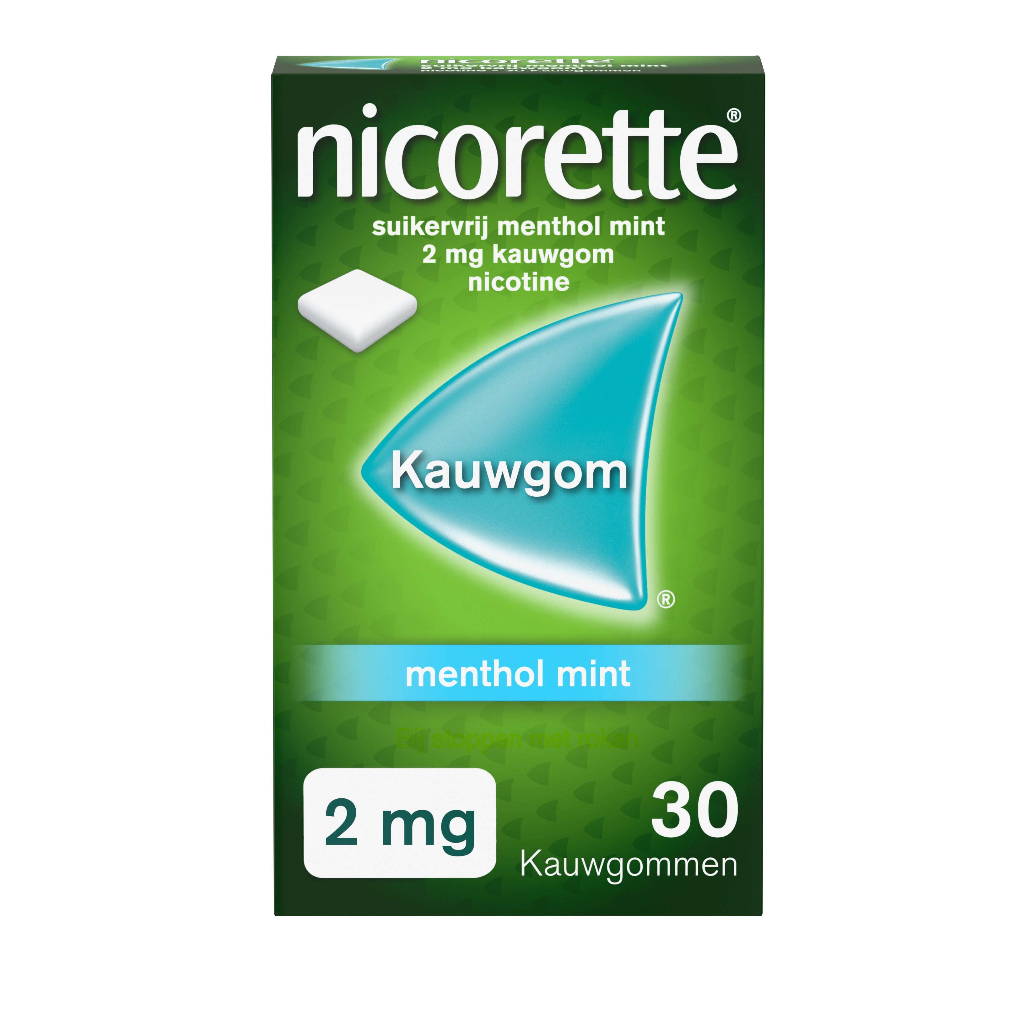Nicorette Kauwgom 2mg menthol mint 30.00 Stuks