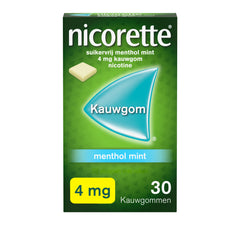 Nicorette Kauwgom 4mg menthol mint 30 Stuks