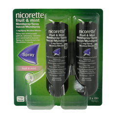 Nicorette Mondspray fruit & mint duo 2.00 Stuks