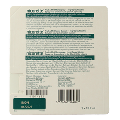 Nicorette Mondspray fruit & mint duo 2.00 Stuks