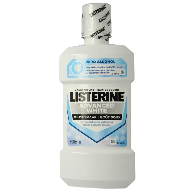 Listerine Mondwater advanced white mild 500 Milliliter