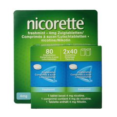 Nicorette Zuigtablet 4mg fresh mint 80.00 Zuigtabletten