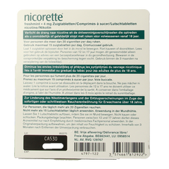 Nicorette Zuigtablet 4mg fresh mint 80 Zuigtabletten
