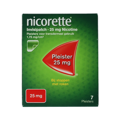 Nicorette Patch invisible 25mg 7.00 Stuks