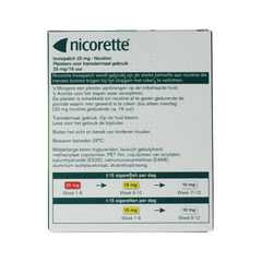 Nicorette Patch invisible 25mg 7.00 Stuks