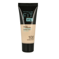Maybelline Fit Me matte & poreless foundation 100 warm ivory 1 Stuks