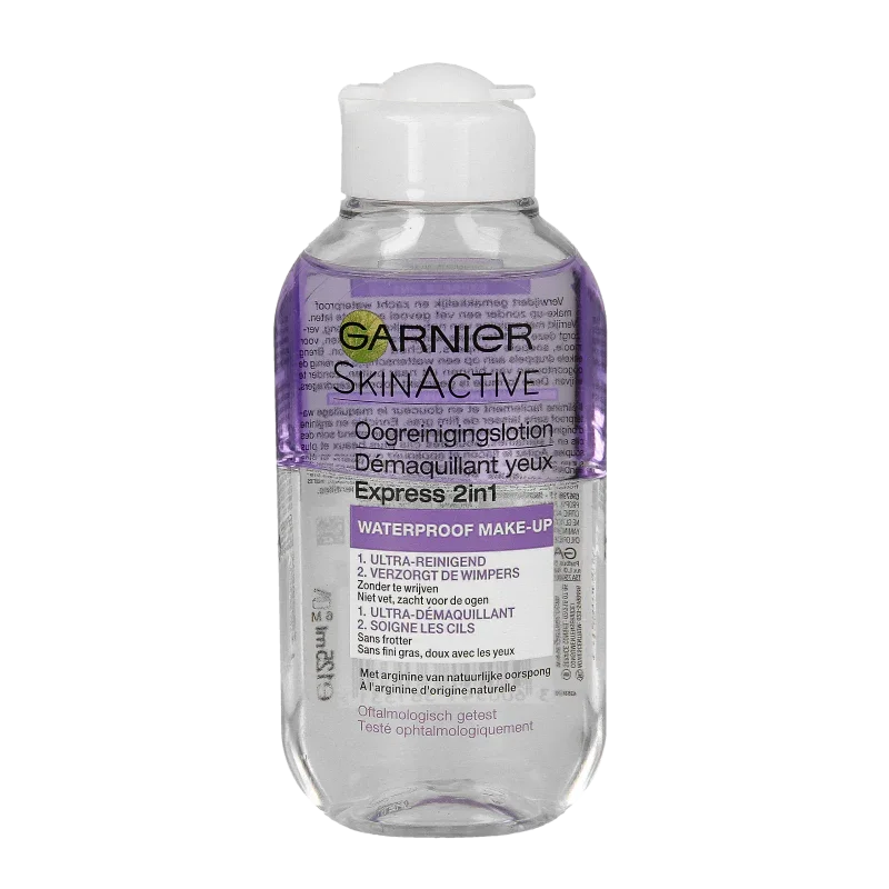 Garnier Skin naturals express oogreinigingslotion 2-in-1 125 Milliliter
