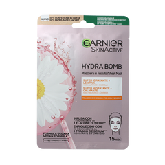 Garnier Skin act tissue masker kamille& hyaluronzuur 1.00 Stuks