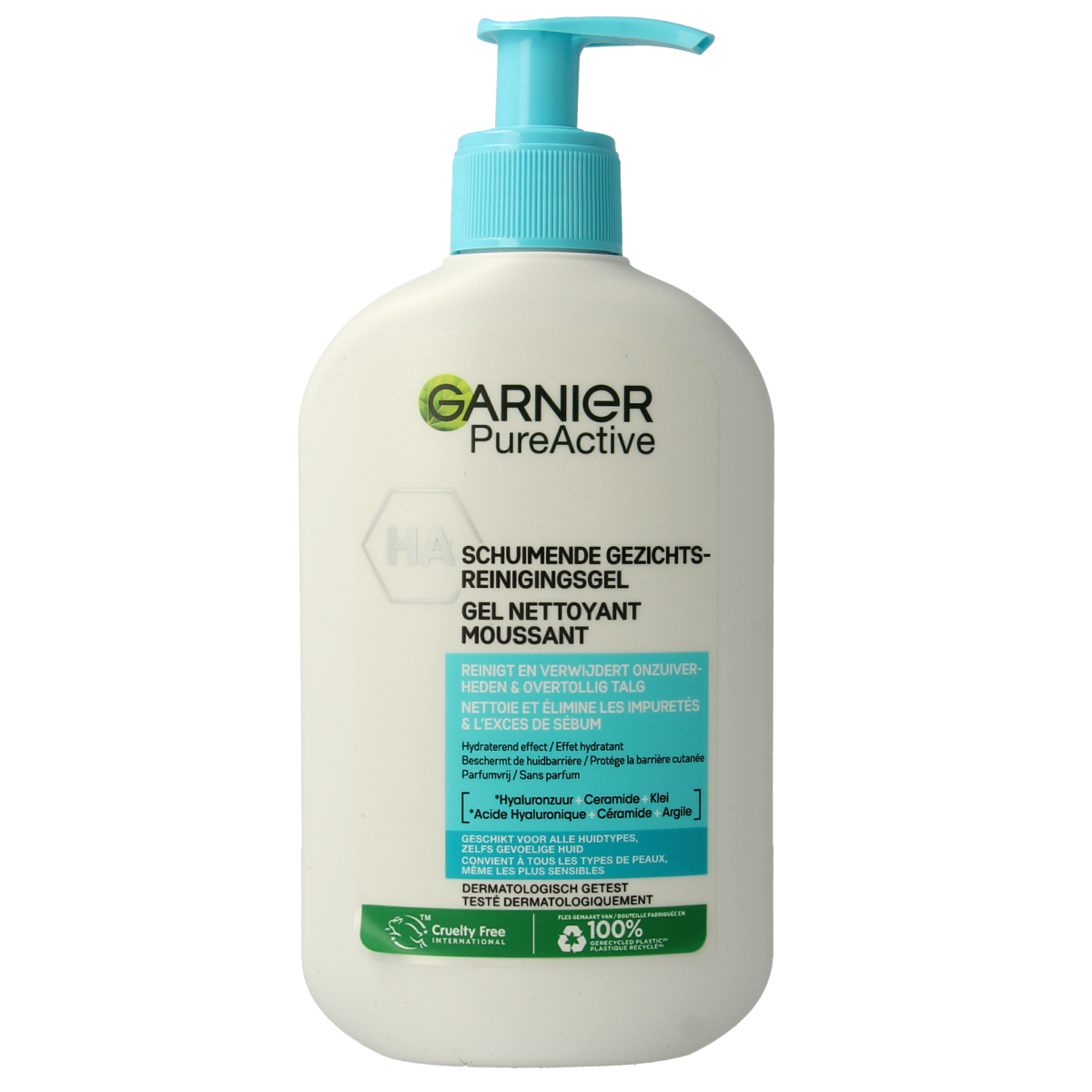 Garnier Pureactive hydraterende gezichtsreiniging 250.00 Milliliter