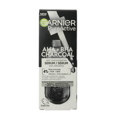 Garnier PureActive AHA + BHA charcoal serum 30 Milliliter