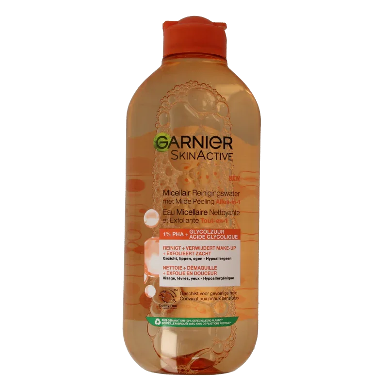 Garnier SkinActive micellair reinigingswater milde peeling 400 Milliliter
