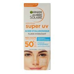 Ambre Solaire Fluid hyaluronzuur super UV SPF50+ 40 Milliliter