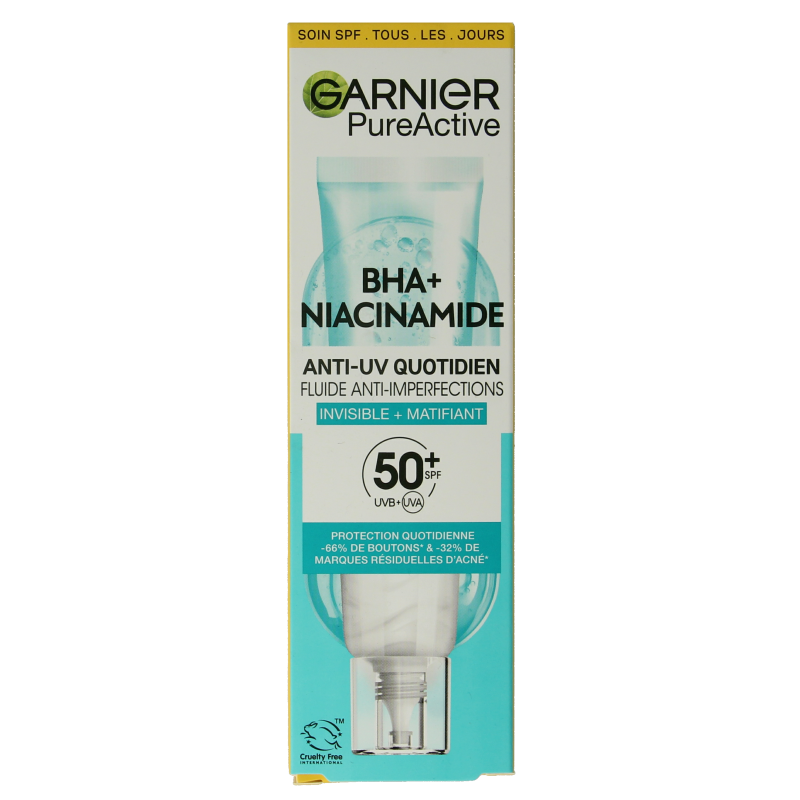 Garnier PureActive BHA+ niacinamide UV fluid SPF50+ 40 Milliliter