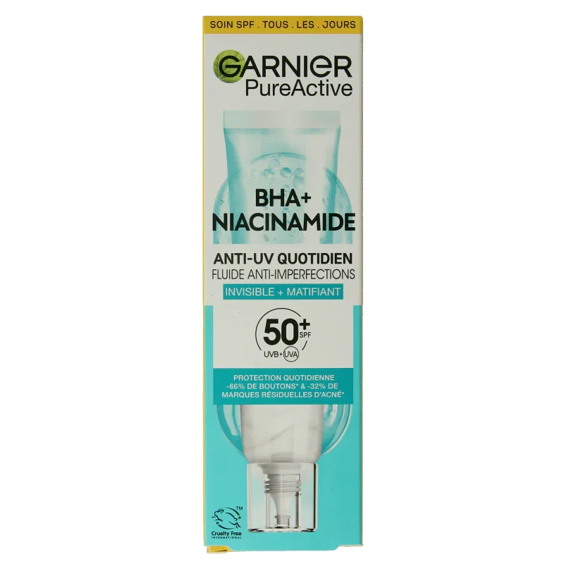 Garnier PureActive BHA+ niacinamide UV fluid SPF50+ 40 Milliliter
