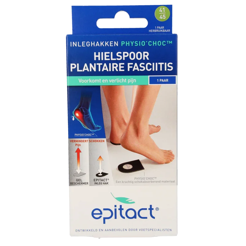 Epitact Hielspoor inleghakken met physio choc maat 41/45 2 Stuks