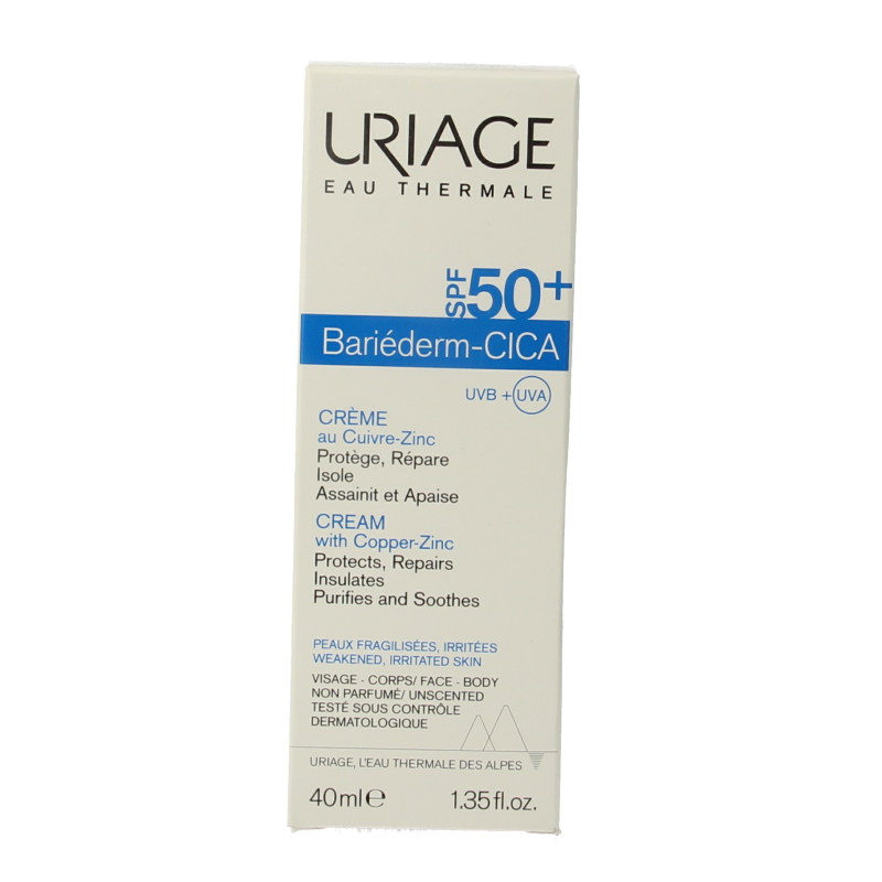 Uriage Bariederm cica creme SPF50 40 Milliliter