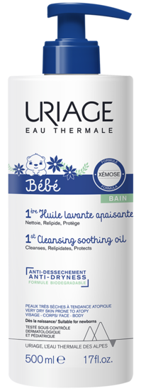 Uriage Bebe 1ere huile lavante apaisante 500.00 Milliliter