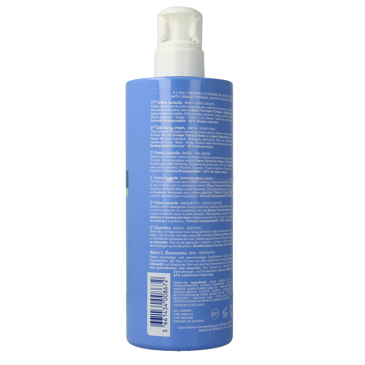 Uriage Bebe 1ere creme lavante 500.00 Milliliter